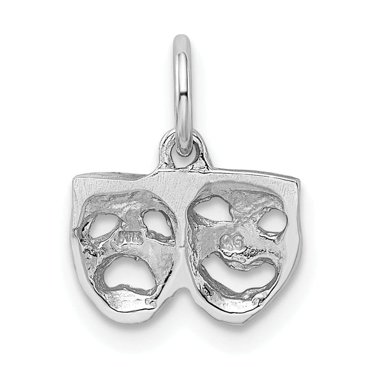 Lovely Rita's Pendants & Charms Solid 14k White Gold Comedy Tragedy Pendant