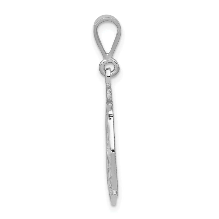 Lovely Rita's Pendants & Charms Solid 14k White Gold Fire Rescue Charm Pendant