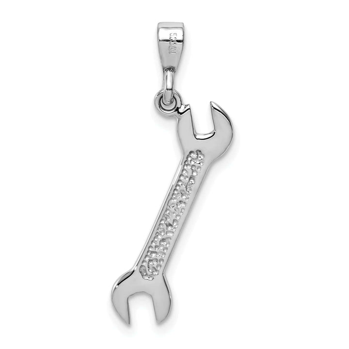 Lovely Rita's Pendants & Charms Solid 14k White Gold Polished Wrench Pendant