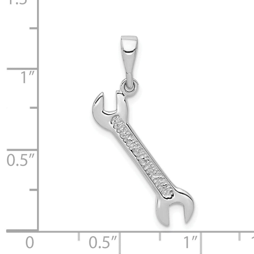 Lovely Rita's Pendants & Charms Solid 14k White Gold Polished Wrench Pendant