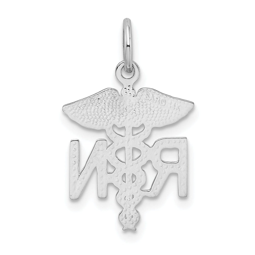 Lovely Rita's Pendants & Charms Solid 14k White Gold Registered Nurse Pendant