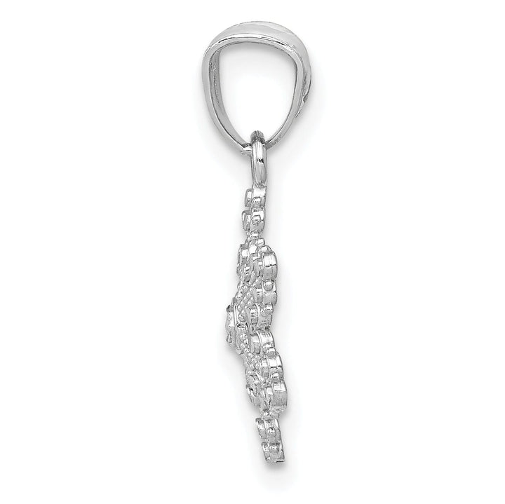 Lovely Rita's Pendants & Charms Solid 14k White Gold Snowflake Charm Pendant