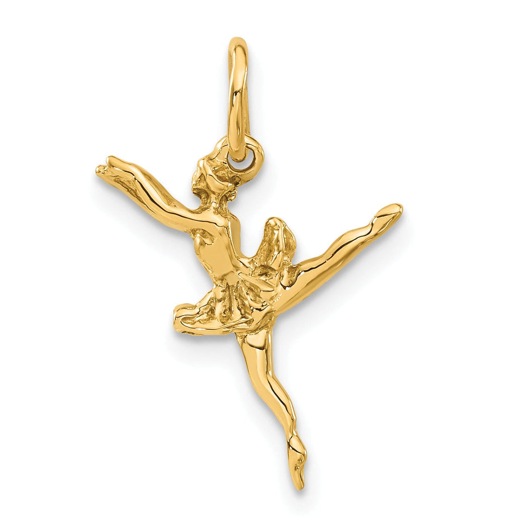 Lovely Rita's Pendants & Charms Solid 14k Yellow Gold 3-D Ballerina Pendant
