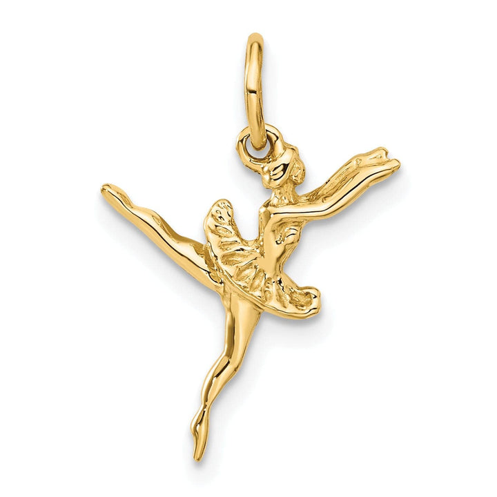 Lovely Rita's Pendants & Charms Solid 14k Yellow Gold 3-D Ballerina Pendant