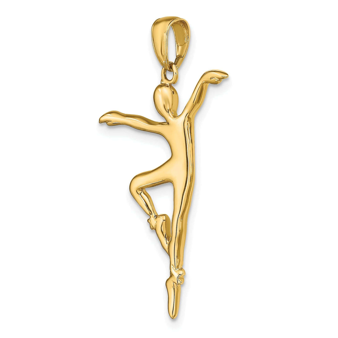 Lovely Rita's Pendants & Charms Solid 14k Yellow Gold 3-D Ballet Dancer Pendant