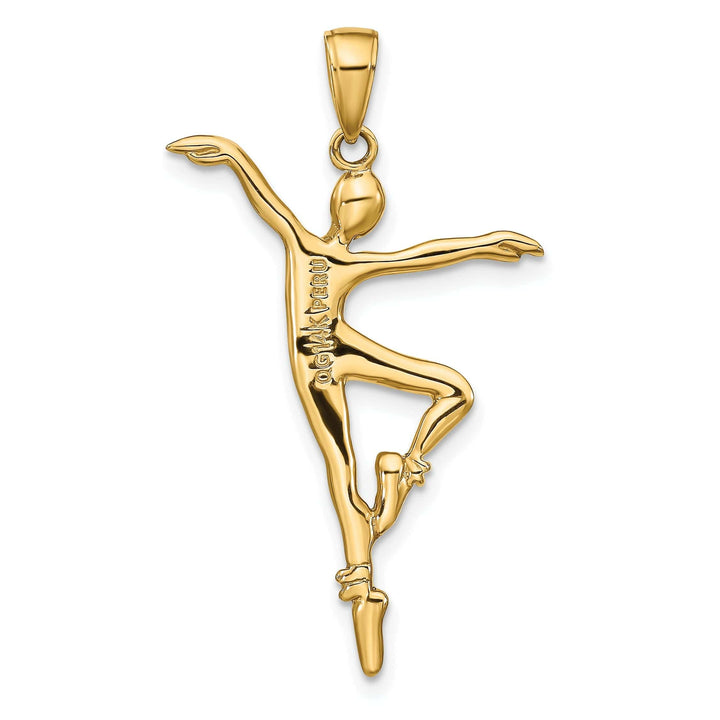 Lovely Rita's Pendants & Charms Solid 14k Yellow Gold 3-D Ballet Dancer Pendant