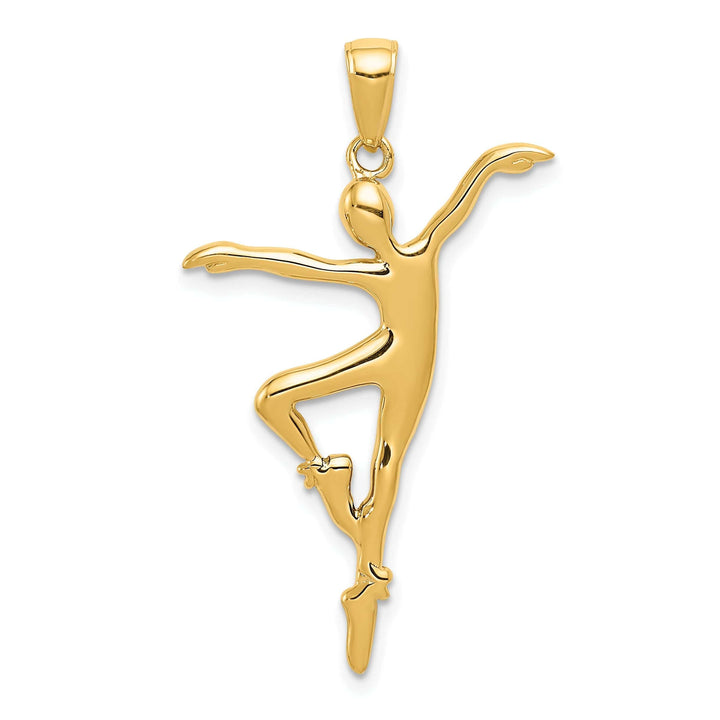 Lovely Rita's Pendants & Charms Solid 14k Yellow Gold 3-D Ballet Dancer Pendant