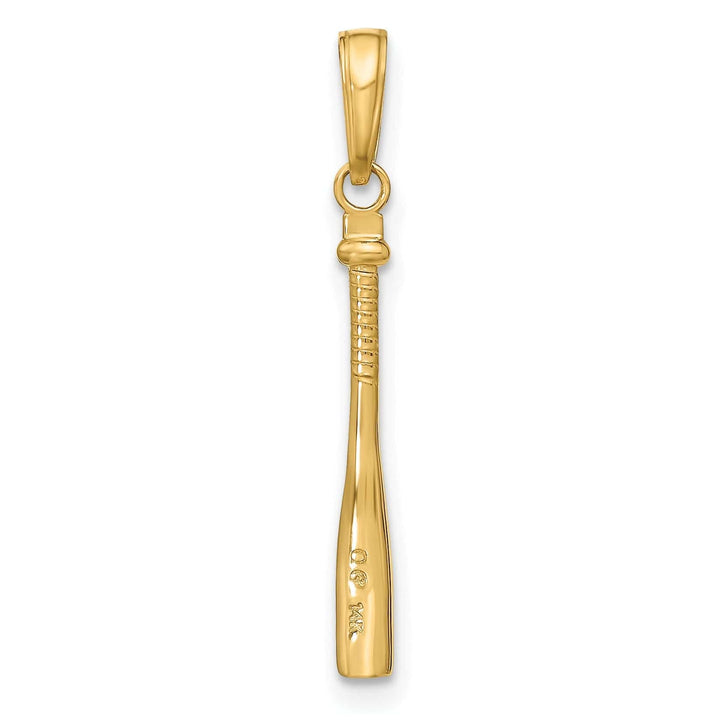 Lovely Rita's Pendants & Charms Solid 14k Yellow Gold 3-D Baseball Bat Pendant