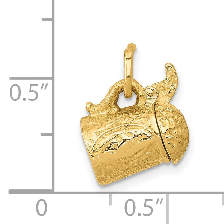 Lovely Rita's Pendants & Charms Solid 14k Yellow Gold 3-D Beer Stein Pendant