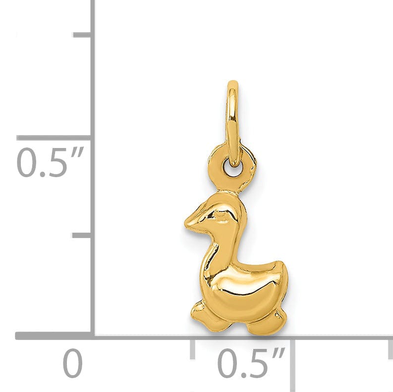Lovely Rita's Pendants & Charms Solid 14k Yellow Gold 3-D Duck Charm Pendant