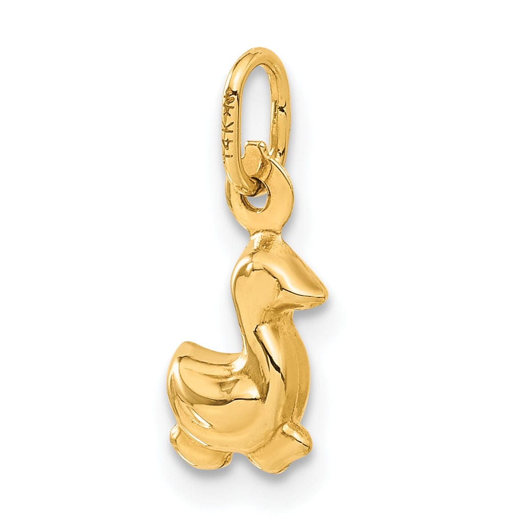 Lovely Rita's Pendants & Charms Solid 14k Yellow Gold 3-D Duck Charm Pendant