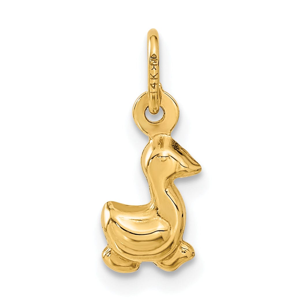 Lovely Rita's Pendants & Charms Solid 14k Yellow Gold 3-D Duck Charm Pendant