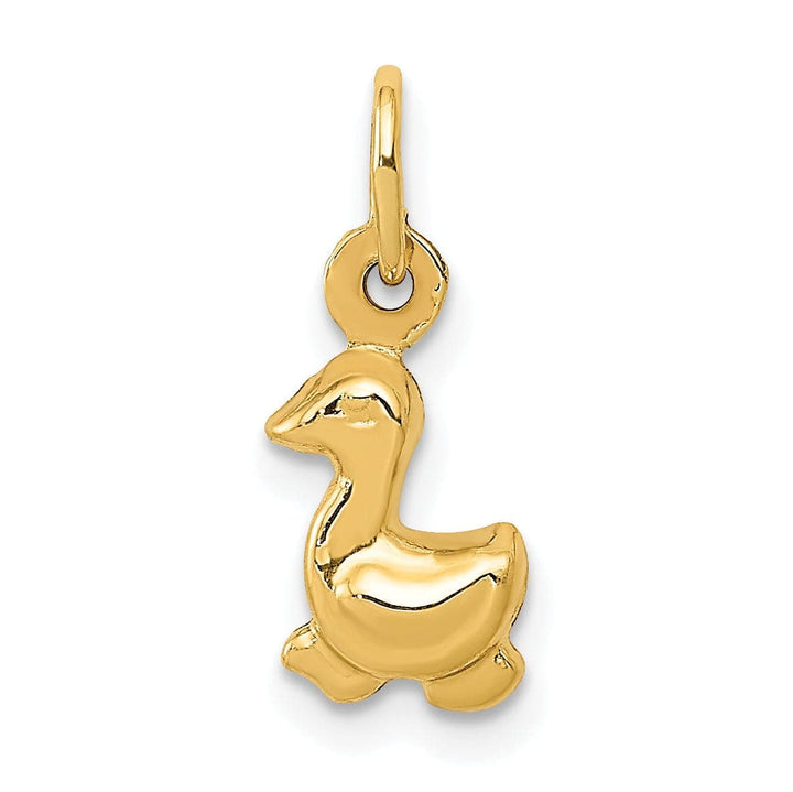 Lovely Rita's Pendants & Charms Solid 14k Yellow Gold 3-D Duck Charm Pendant