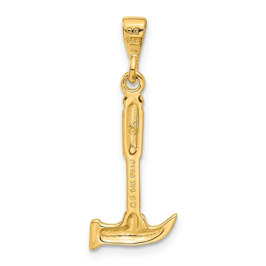 Lovely Rita's Pendants & Charms Solid 14k Yellow Gold 3-D Hammer Charm Pendant
