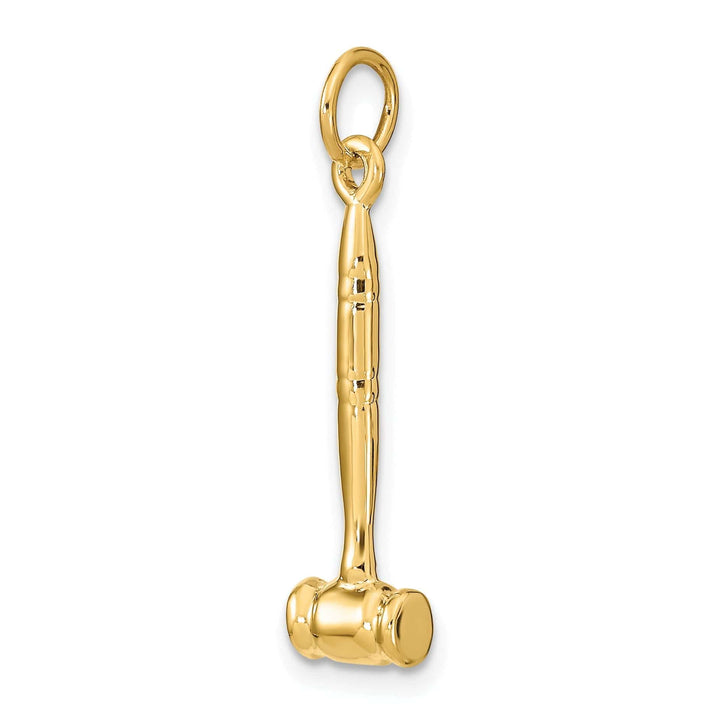 Lovely Rita's Pendants & Charms Solid 14k Yellow Gold 3-Dimensional Gavel Charm