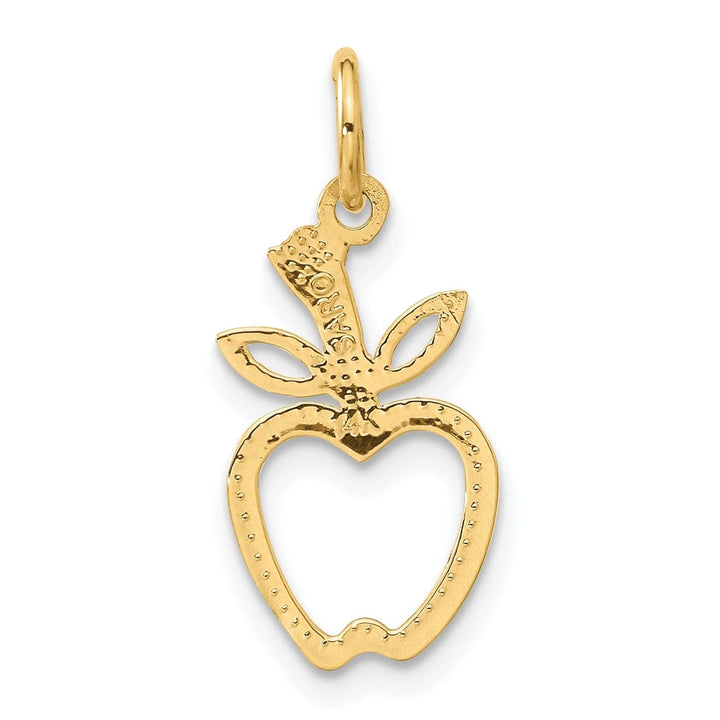 Lovely Rita's Pendants & Charms Solid 14k Yellow Gold Apple Charm Pendant
