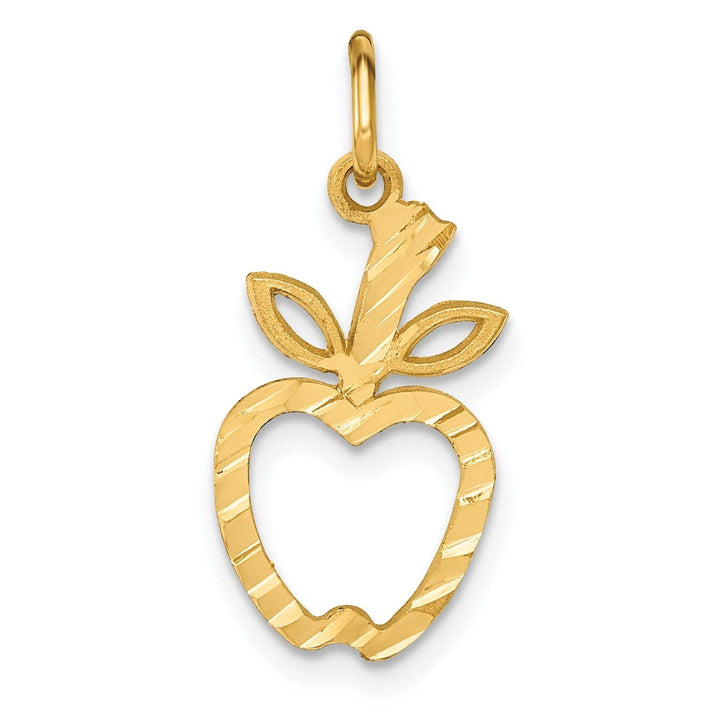 Lovely Rita's Pendants & Charms Solid 14k Yellow Gold Apple Charm Pendant