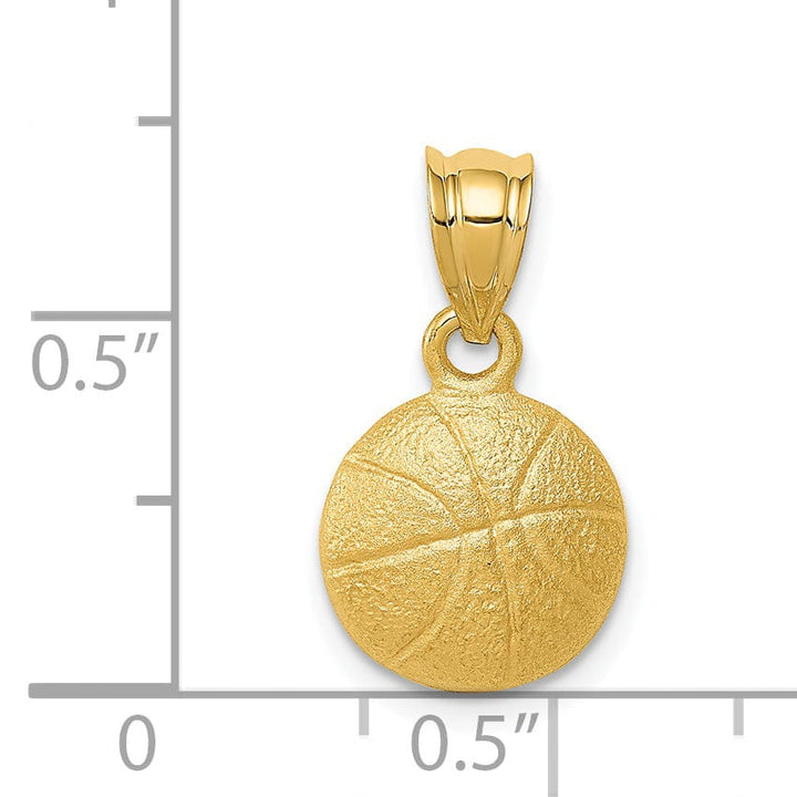 Lovely Rita's Pendants & Charms Solid 14k Yellow Gold Basketball Charm Pendant