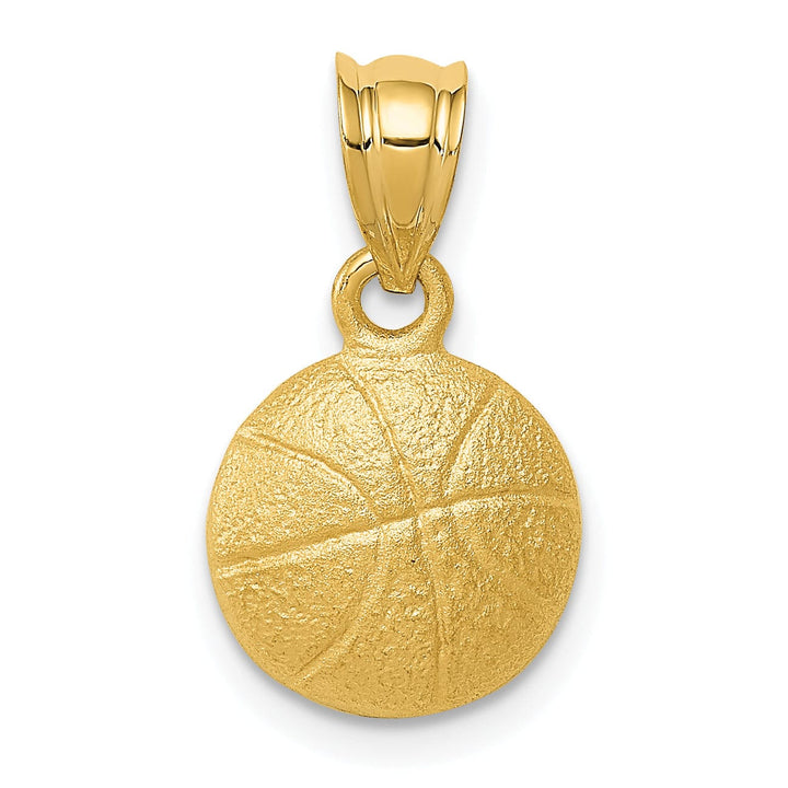 Lovely Rita's Pendants & Charms Solid 14k Yellow Gold Basketball Charm Pendant