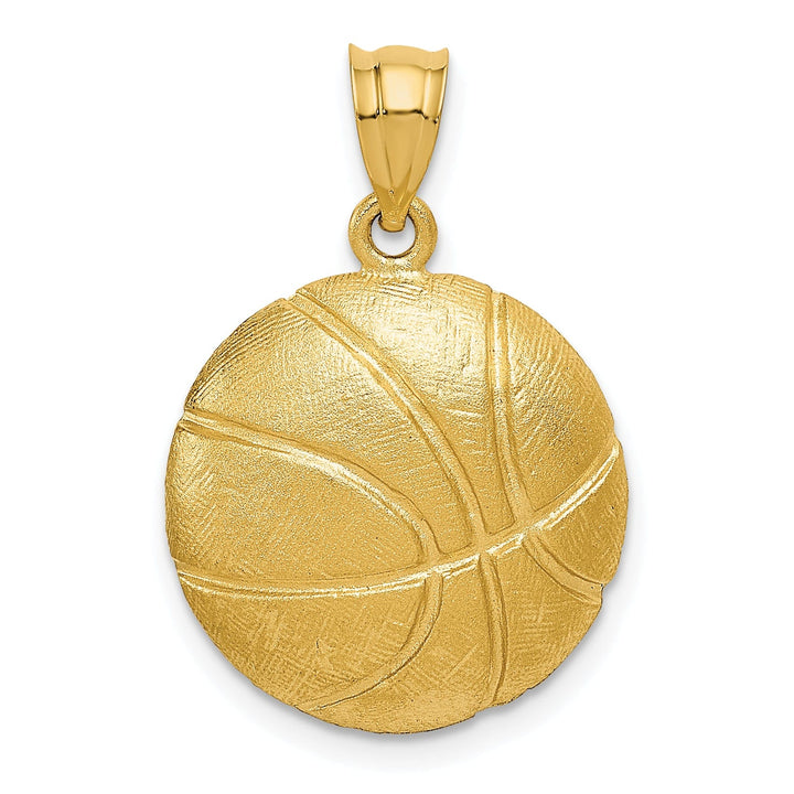 Lovely Rita's Pendants & Charms Solid 14k Yellow Gold Basketball Charm Pendant