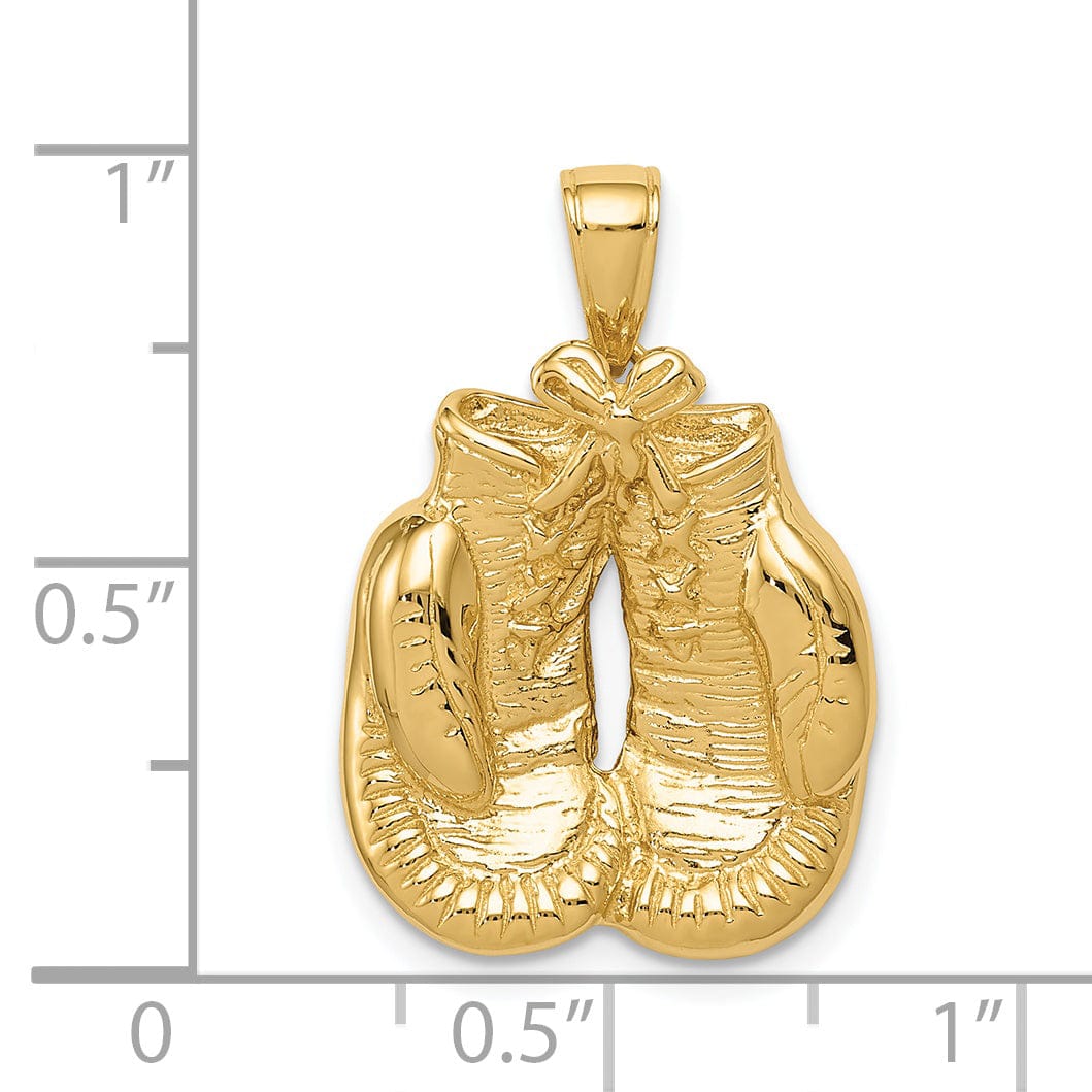 Lovely Rita's Pendants & Charms Solid 14k Yellow Gold Boxing Gloves Pendant