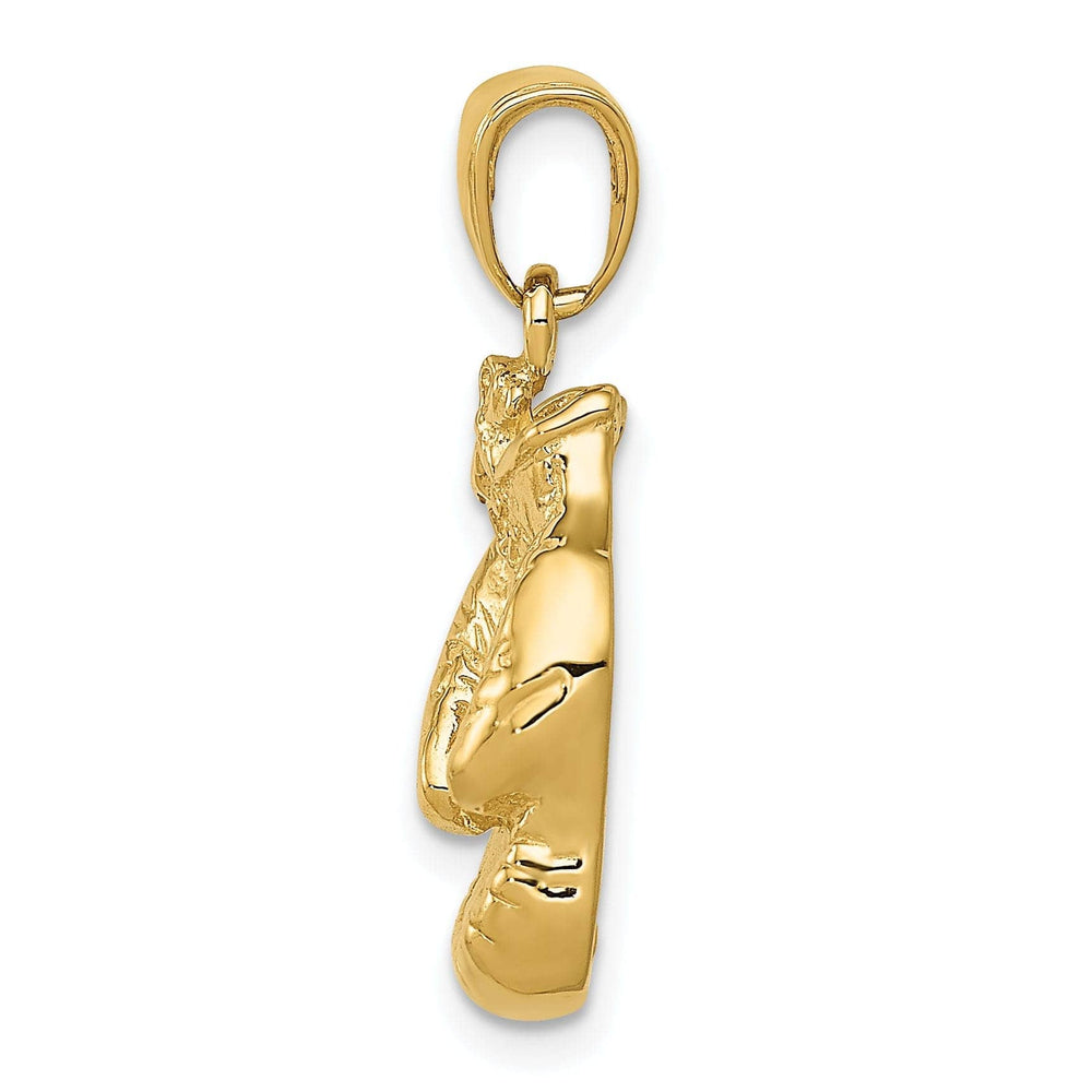 Lovely Rita's Pendants & Charms Solid 14k Yellow Gold Boxing Gloves Pendant