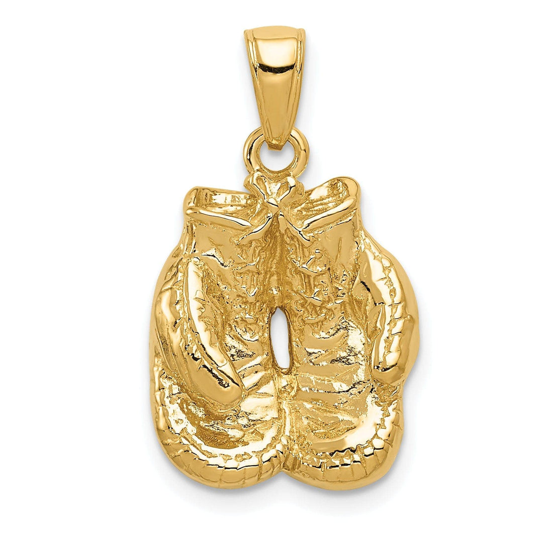 Lovely Rita's Pendants & Charms Solid 14k Yellow Gold Boxing Gloves Pendant