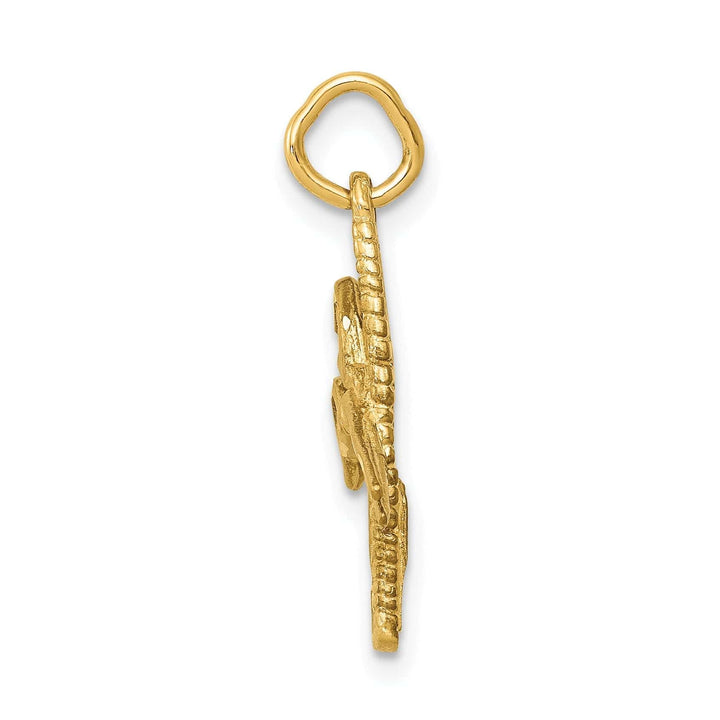 Lovely Rita's Pendants & Charms Solid 14k Yellow Gold Comb and Scissors Pendant