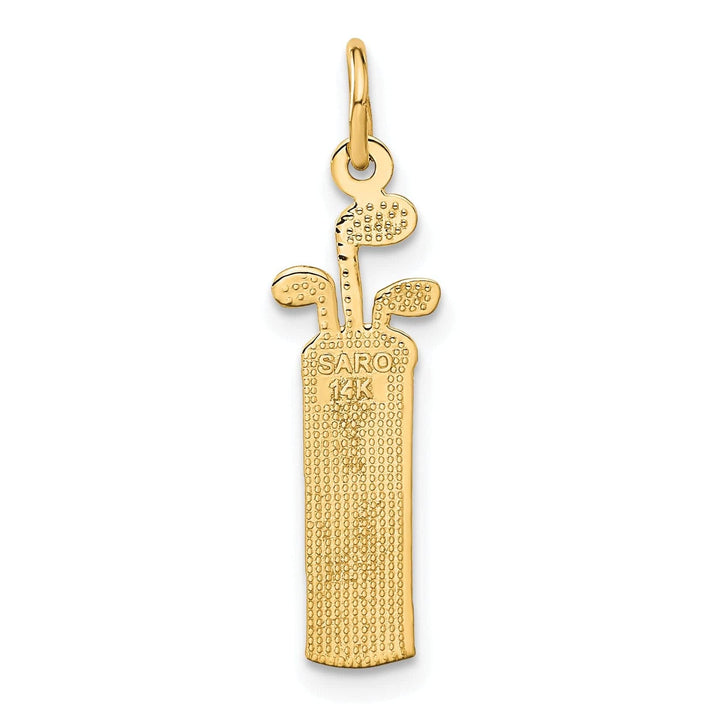 Lovely Rita's Pendants & Charms Solid 14k Yellow Gold Golf Bag Charm Pendant
