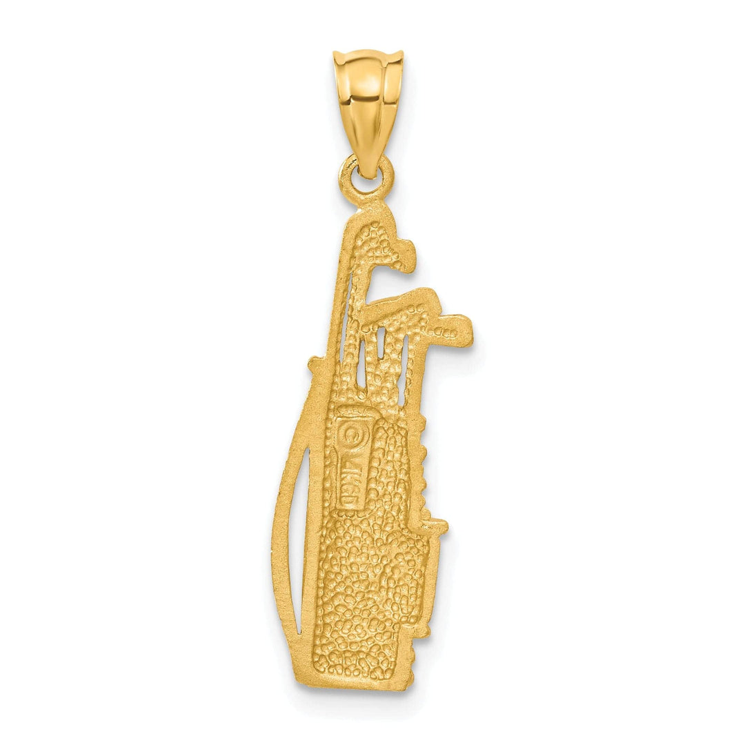 Lovely Rita's Pendants & Charms Solid 14k Yellow Gold Golf Bag Charm Pendant