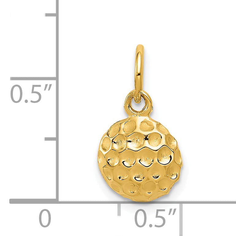 Lovely Rita's Pendants & Charms Solid 14k Yellow Gold Golf Ball Charm Pendant