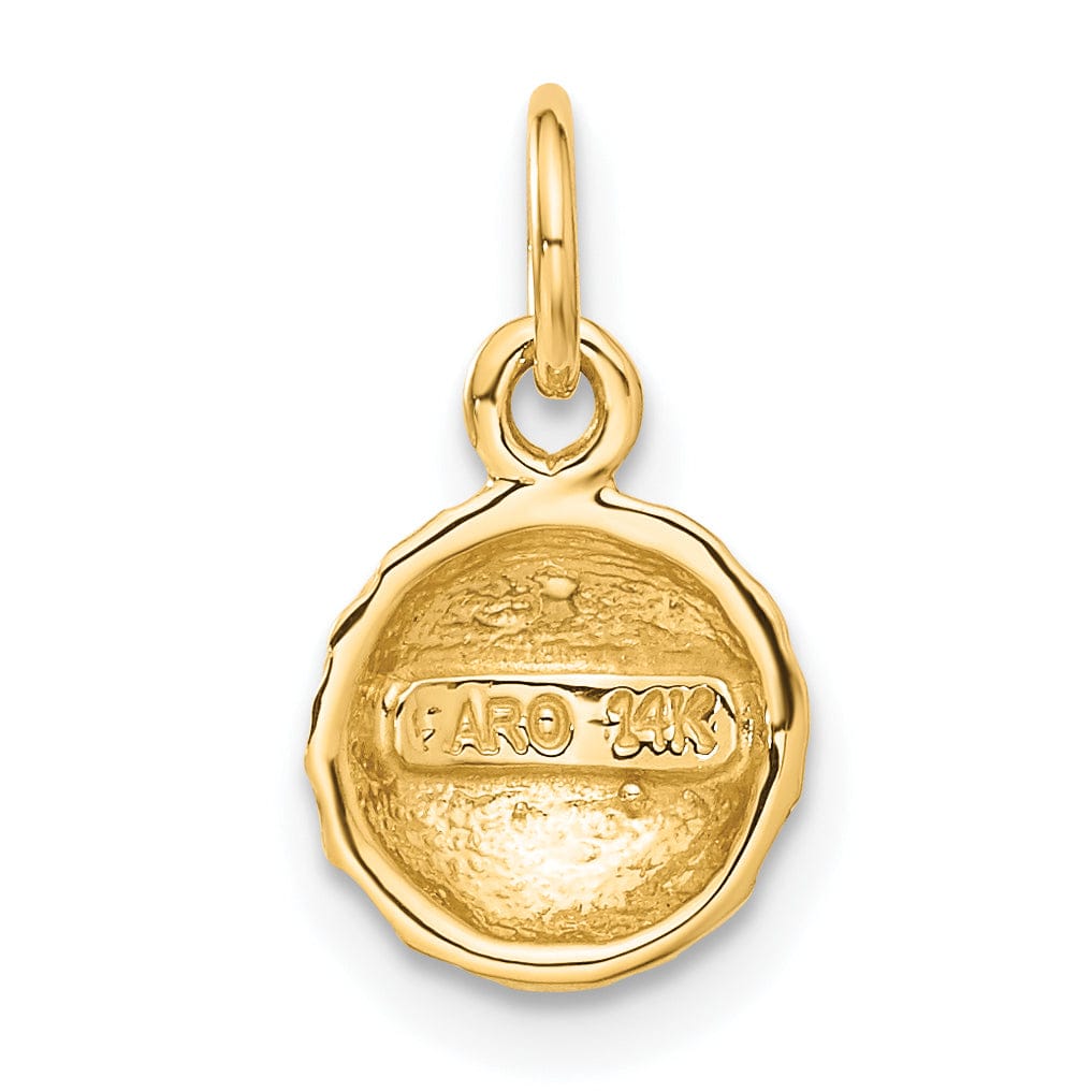 Lovely Rita's Pendants & Charms Solid 14k Yellow Gold Golf Ball Charm Pendant
