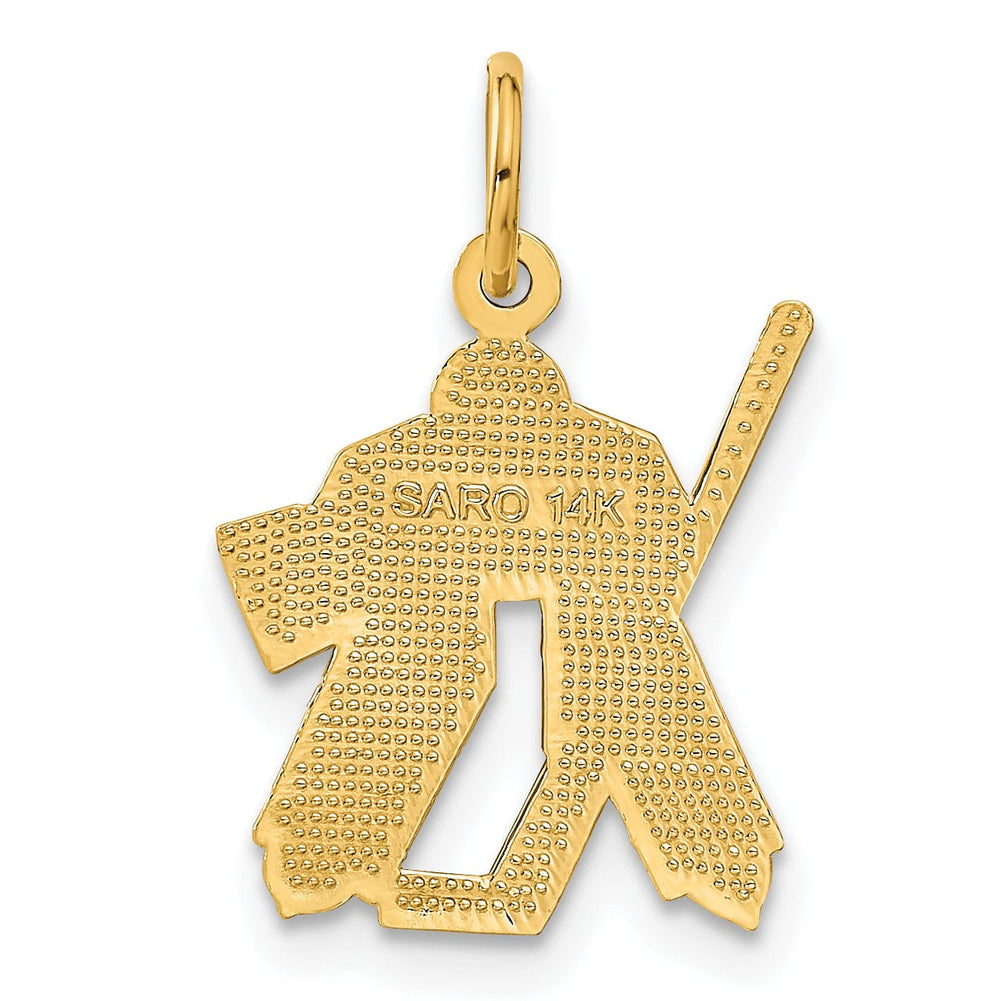 Lovely Rita's Pendants & Charms Solid 14k Yellow Gold Hockey Goalie Pendant