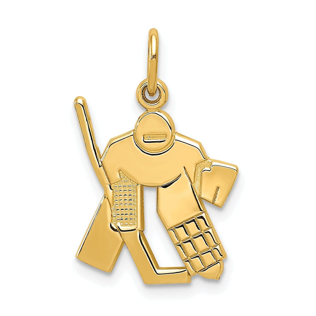 Lovely Rita's Pendants & Charms Solid 14k Yellow Gold Hockey Goalie Pendant