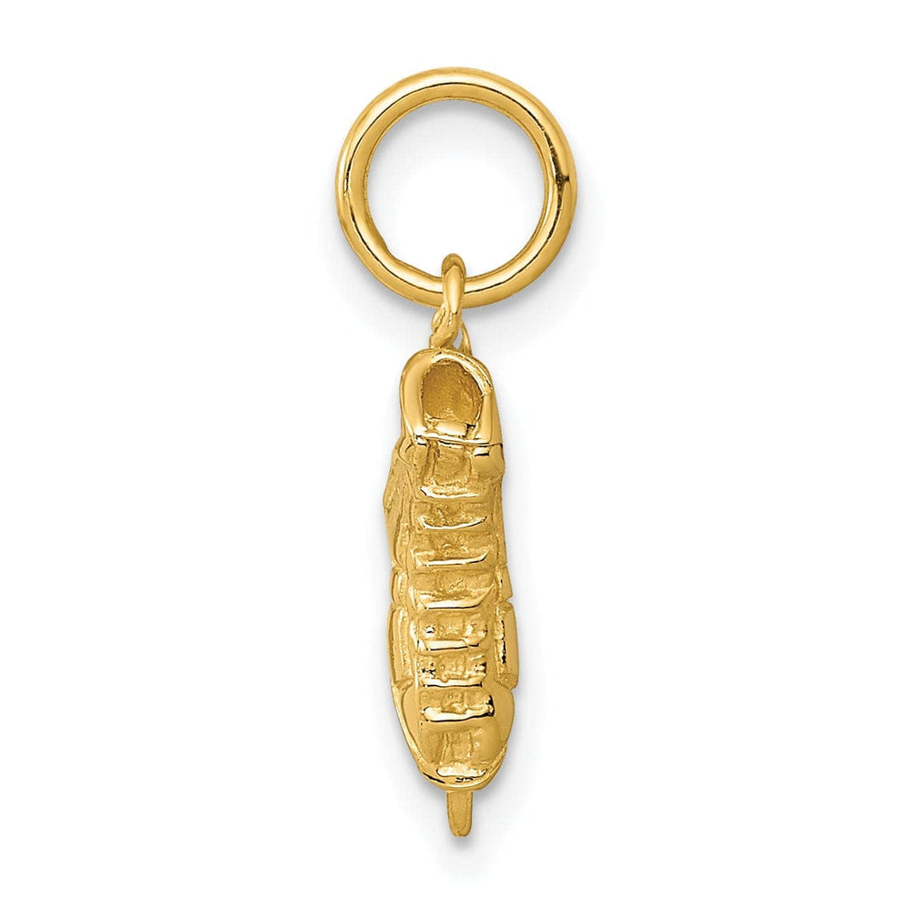 Lovely Rita's Pendants & Charms Solid 14k Yellow Gold Ice Skate Charm Pendant