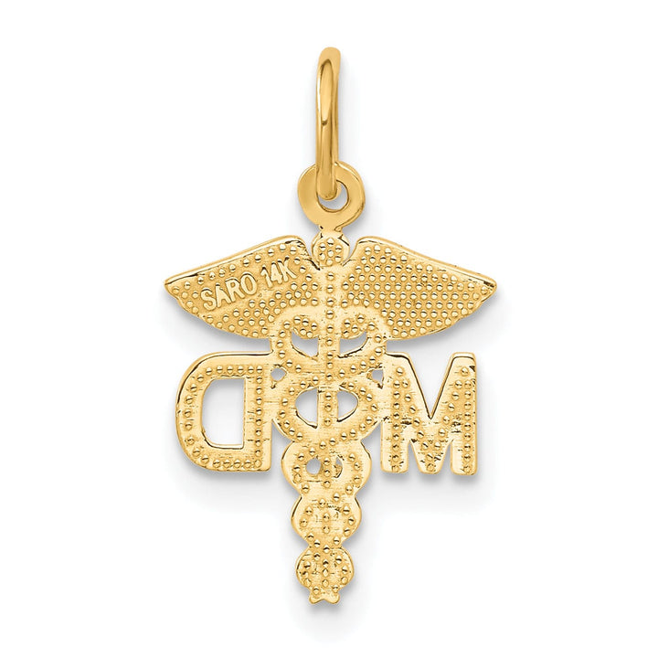 Lovely Rita's Pendants & Charms Solid 14k Yellow Gold M.D. Caduceus Pendant