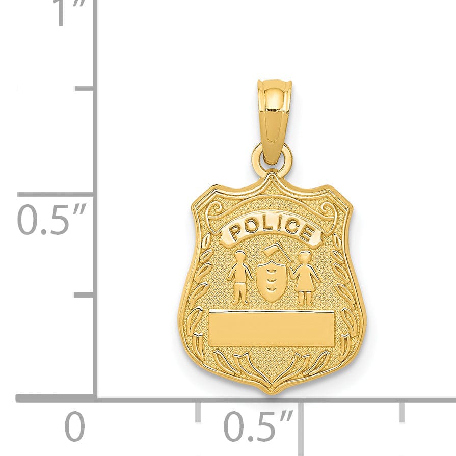Lovely Rita's Pendants & Charms Solid 14k Yellow Gold Police Badge Pendant