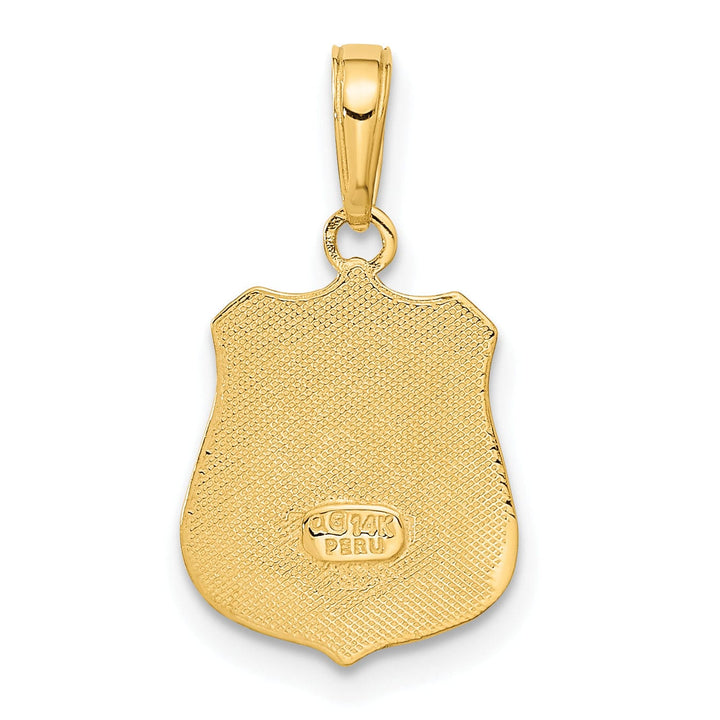 Lovely Rita's Pendants & Charms Solid 14k Yellow Gold Police Badge Pendant