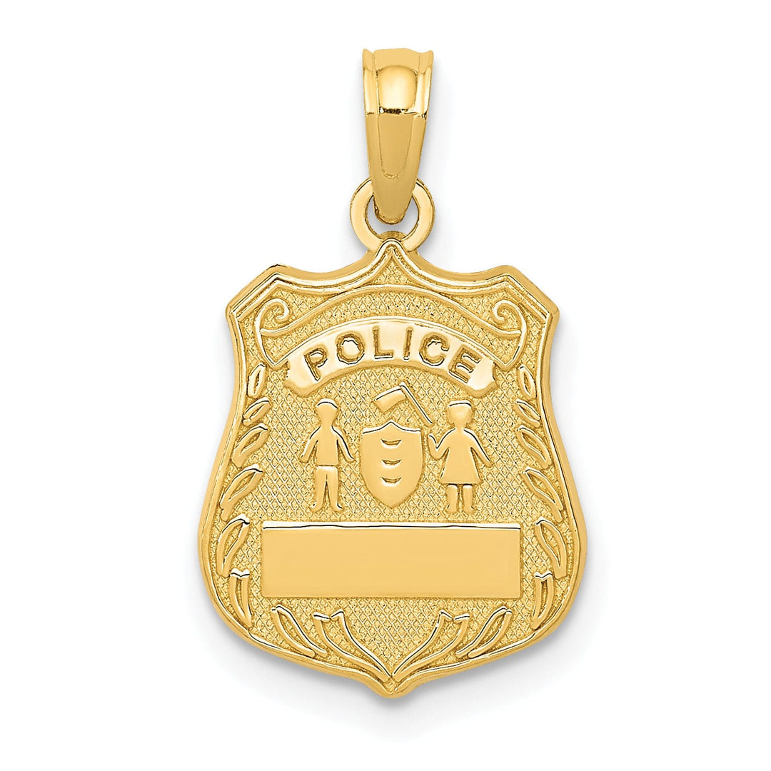 Lovely Rita's Pendants & Charms Solid 14k Yellow Gold Police Badge Pendant