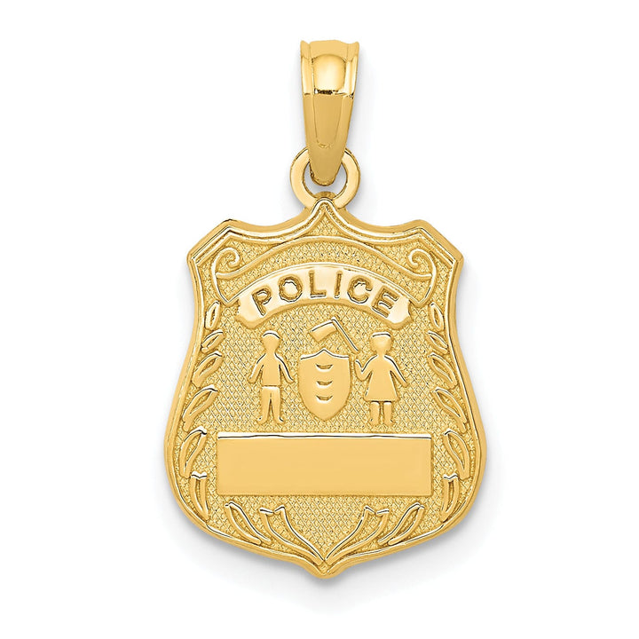 Lovely Rita's Pendants & Charms Solid 14k Yellow Gold Police Badge Pendant