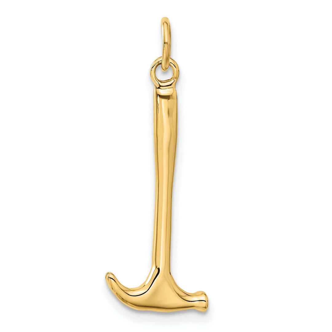 Lovely Rita's Pendants & Charms Solid 14k Yellow Gold Polished Hammer Pendant