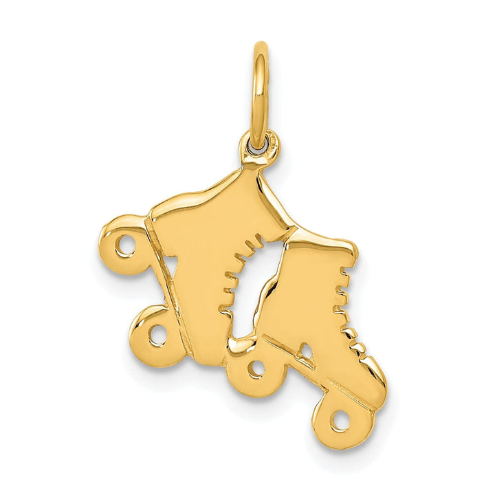 Lovely Rita's Pendants & Charms Solid 14k Yellow Gold Roller Skates Pendant