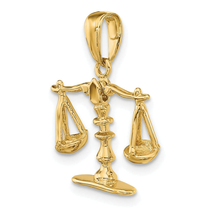 Lovely Rita's Pendants & Charms Solid 14k Yellow Gold Scales of Justice Pendant