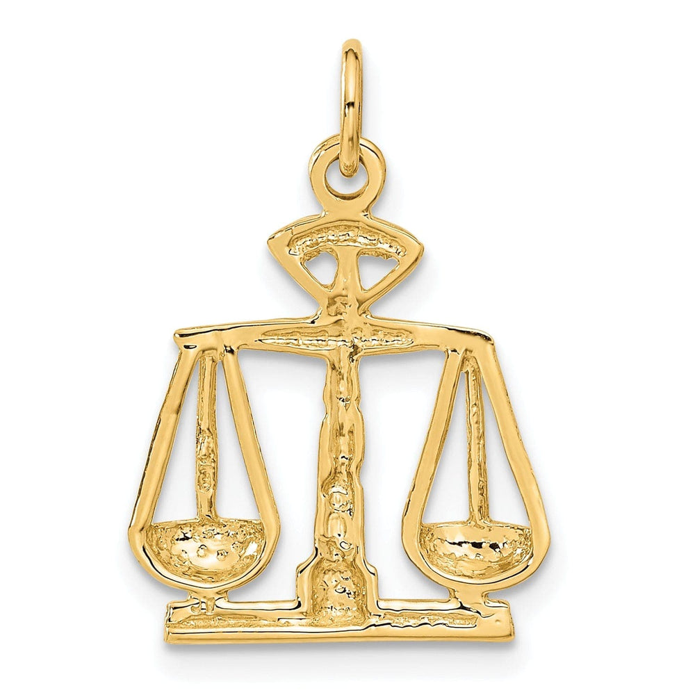 Lovely Rita's Pendants & Charms Solid 14k Yellow Gold Scales Of Justice Pendant