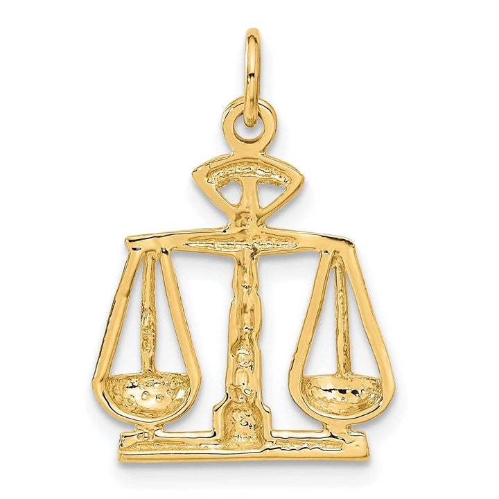 Lovely Rita's Pendants & Charms Solid 14k Yellow Gold Scales Of Justice Pendant
