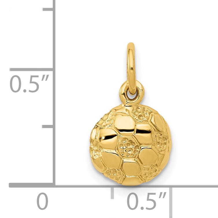 Lovely Rita's Pendants & Charms Solid 14k Yellow Gold Soccer Ball Charm Pendant
