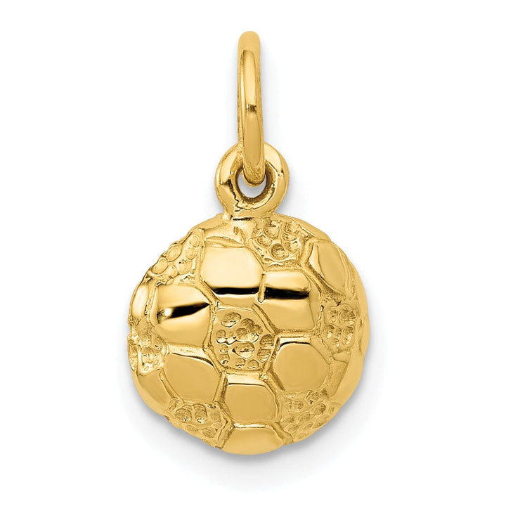 Lovely Rita's Pendants & Charms Solid 14k Yellow Gold Soccer Ball Charm Pendant