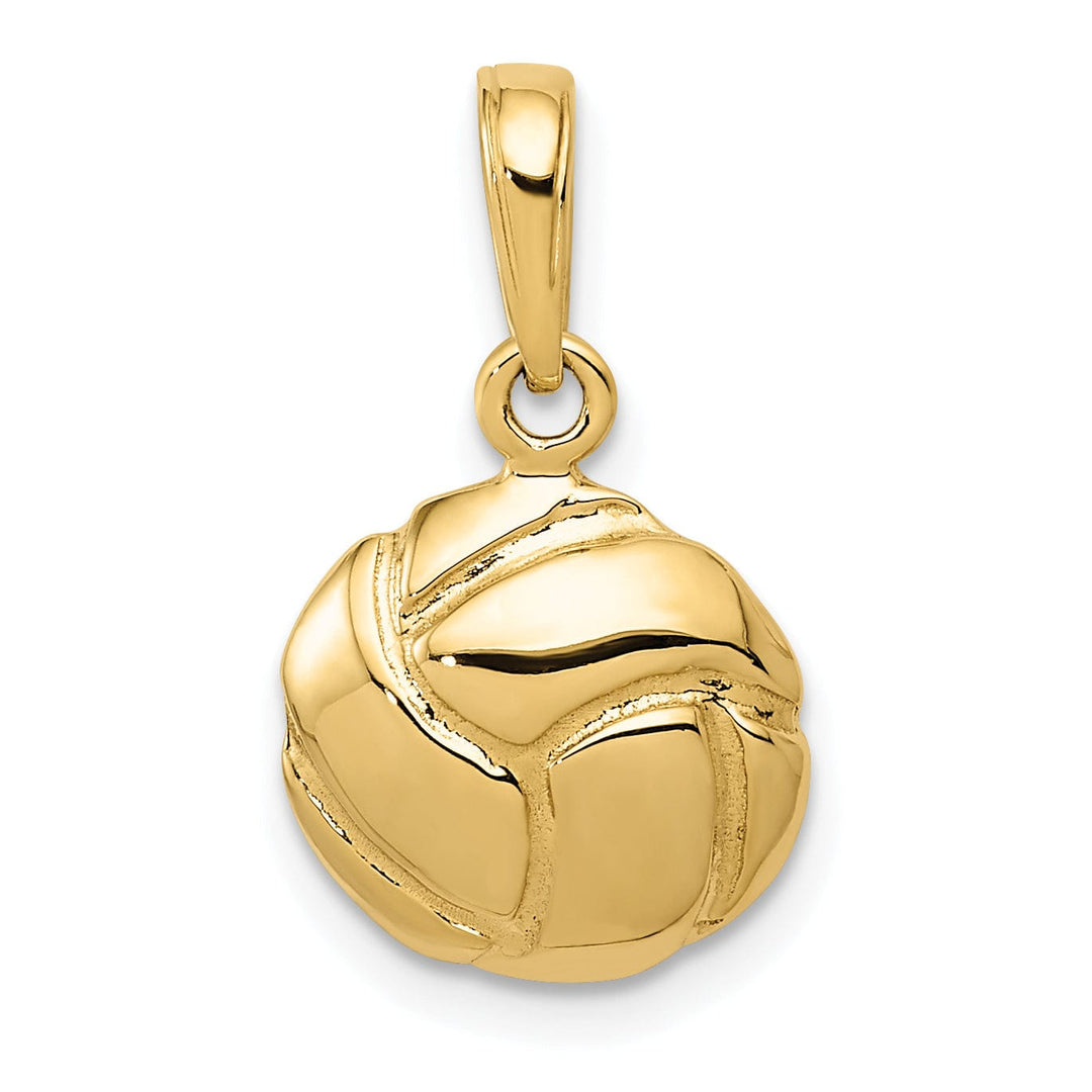 Lovely Rita's Pendants & Charms Solid 14k Yellow Gold Volleyball Charm Pendant