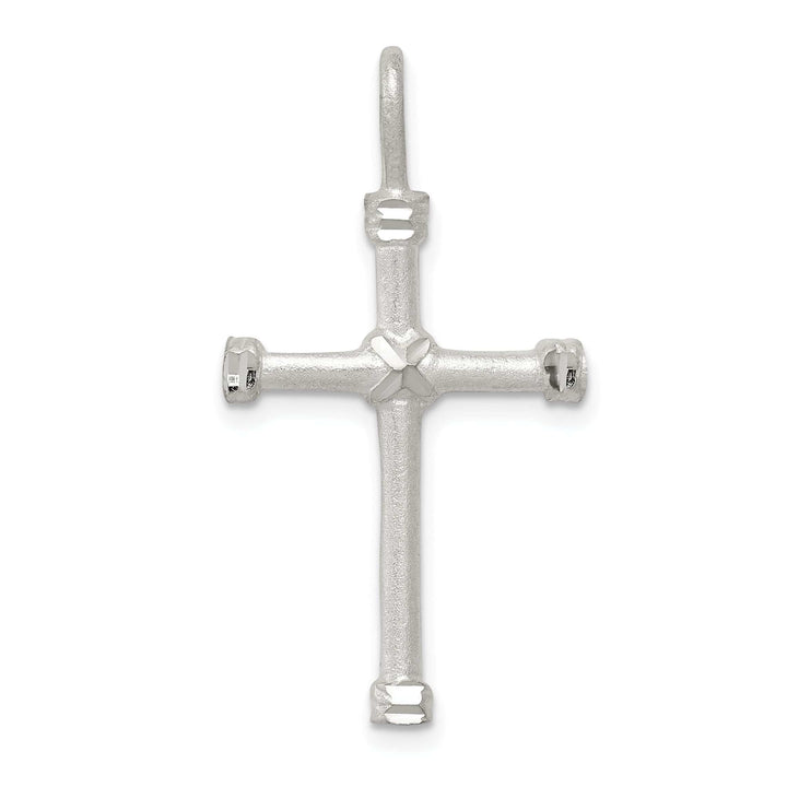 Lovely Rita's Pendants & Charms Solid Silver D.C Satin Finish 3-D Cross Pendant