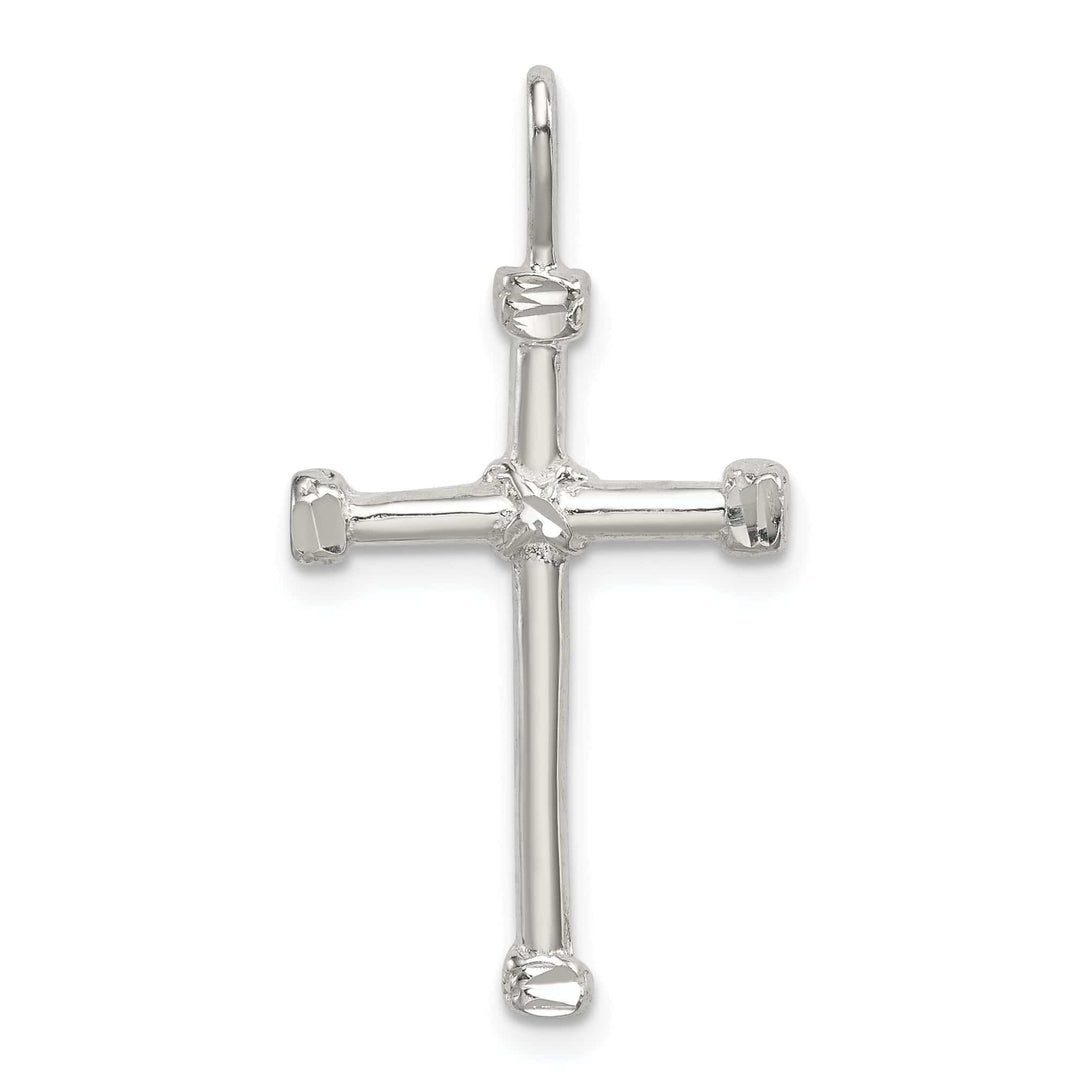 Lovely Rita's Pendants & Charms Solid Silver Diamond Cut Finish Cross Pendant